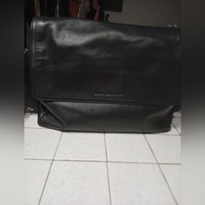 Mario Hernandez Black Leather Messenger/Shoulder Bag - Crossbody - Laptop Bag